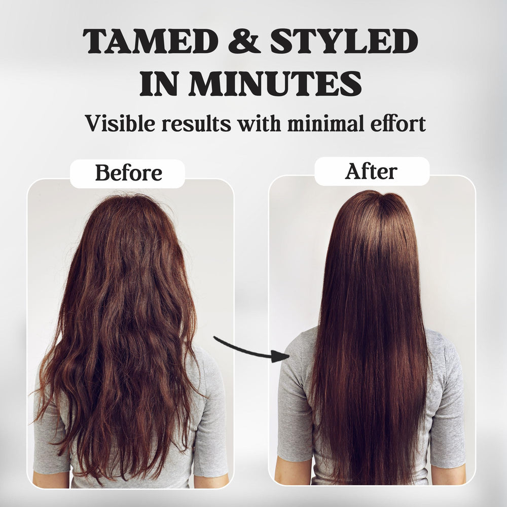 HerStyler straightening comb with wide teeth aids thick hair styling