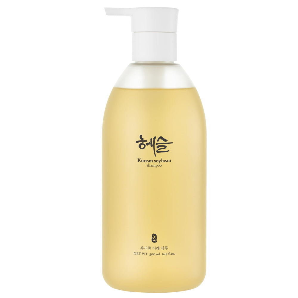 Hesul Korean Soybean Shampoo bottle front for daily scalp care.
