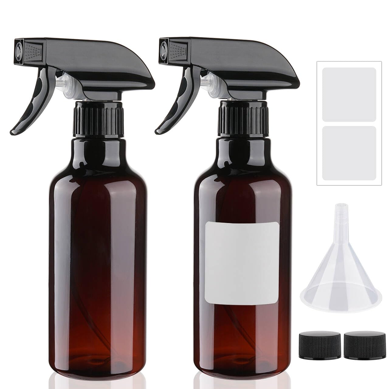 Hethyo 12oz brown square spray bottle 2-pack for versatile home and garden spraying tasks