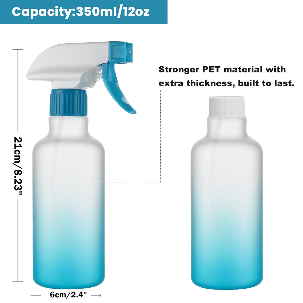 Hethyo adjustable nozzle on blue bottles enables precise mist or stream