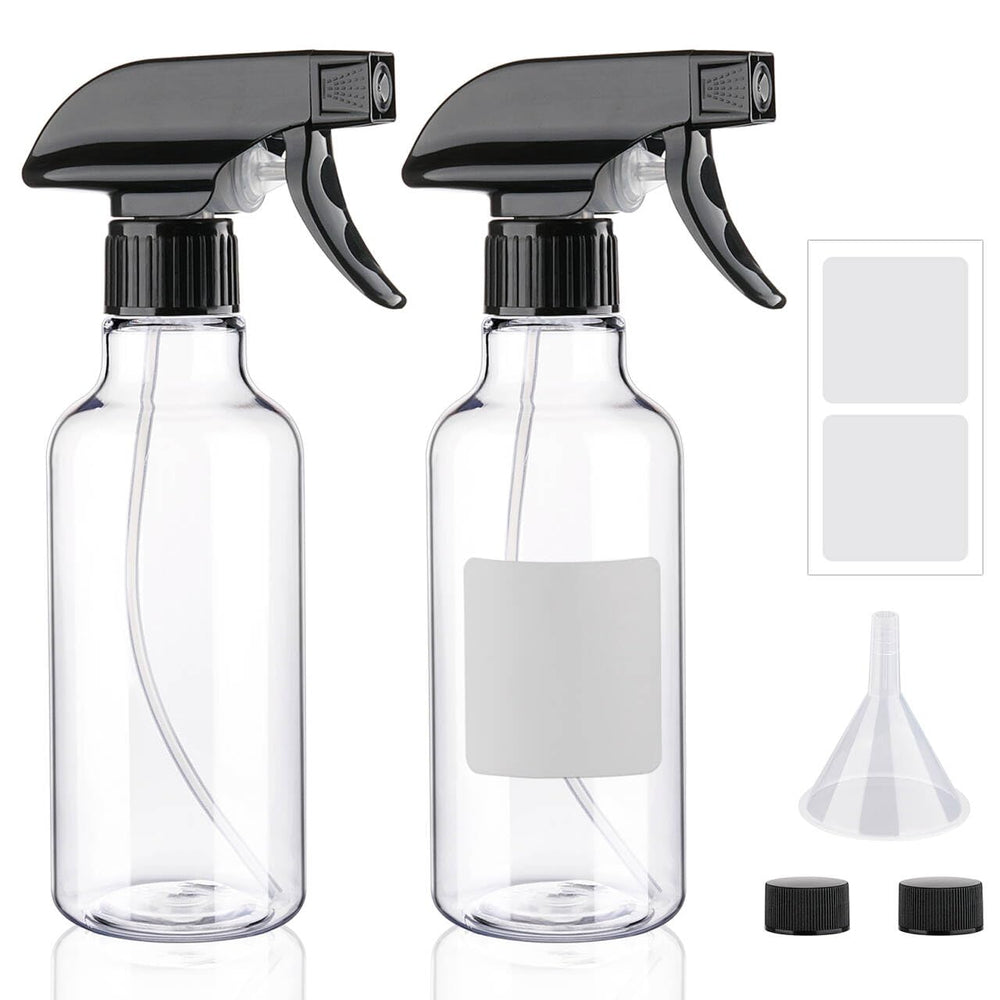 Hethyo 12oz heavy-duty square spray bottles for durable daily use in cleaning and gardening.