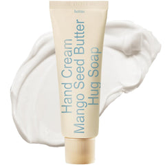 hetras perfume hand cream hinoki tube on hands, soothing daily fragrance for pampering