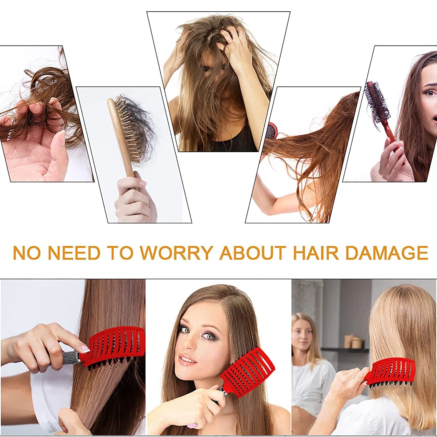 Heubek detangler brush helps kids stay calm during brushing, promoting tear-free routine.