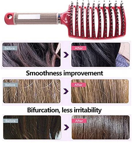 Heubek nylon bristles glide through hair without pulling, reducing snags and breakage.
