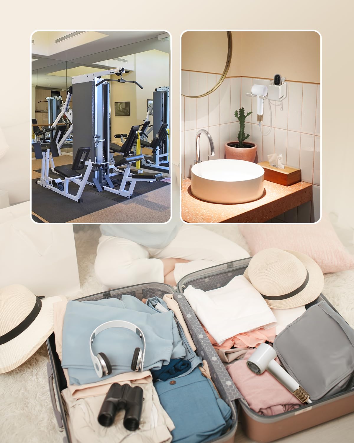 HEXTEK compact storage-ready design ideal for travel