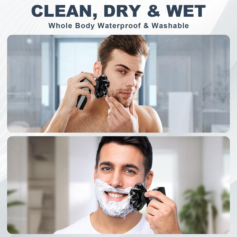 Hexus head shaver IPX7 waterproof for wet or dry shaving