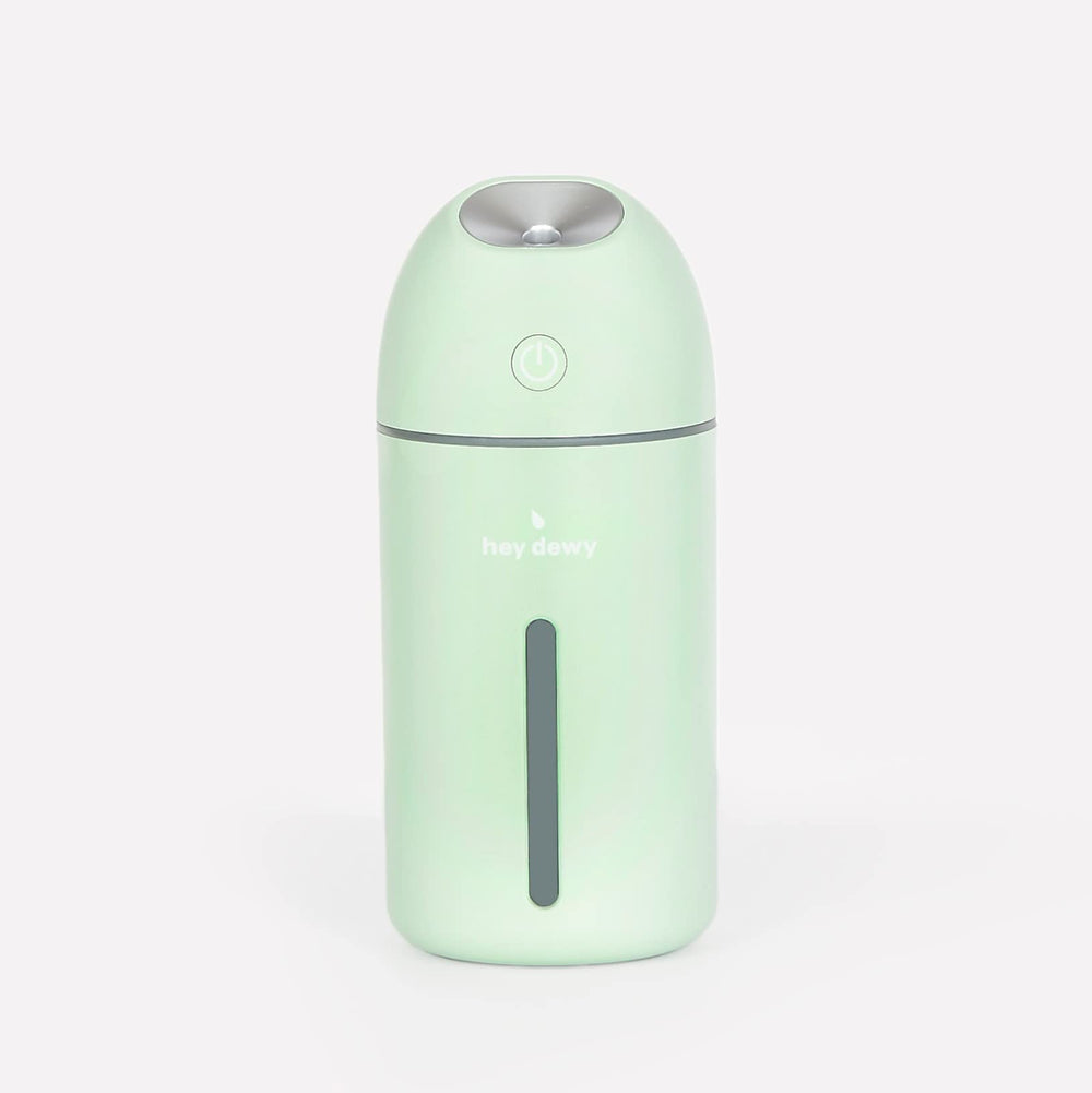 Hey Dewy wireless rechargeable cool mist humidifier in Sage for on-the-go hydration