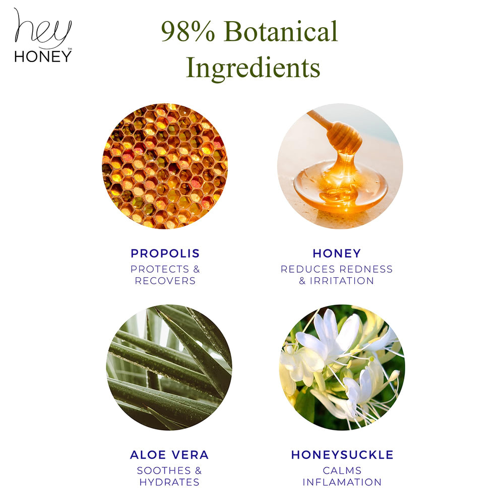 Hey Honey Skincare Relax portrait showcases calm, balanced skin.