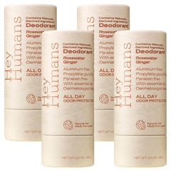 Hey Humans deodorant bottle with rosewater-ginger scent for refreshing application