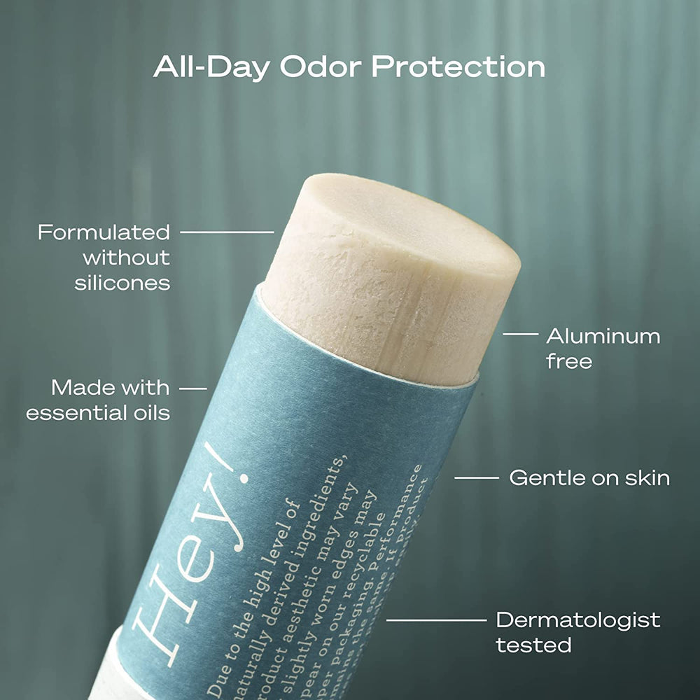 Hey Humans deodorant stick closeup highlights smooth glide and refreshing scent