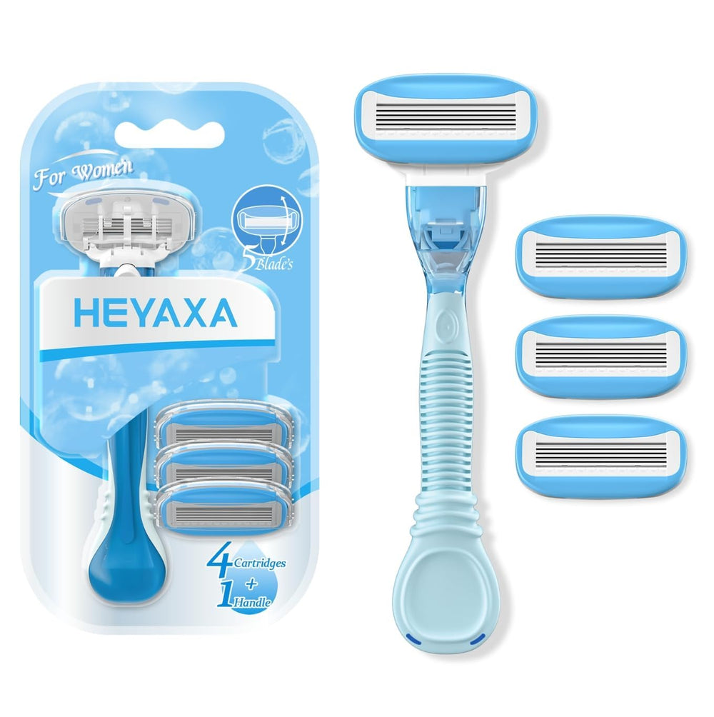 HEYAXA razor sky-blue packaging shows easy packaging and portability.
