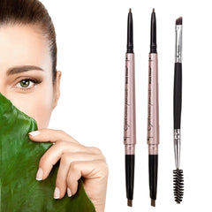 HeyBeauty 2pack eyebrow pencil with dual ends defines brows naturally