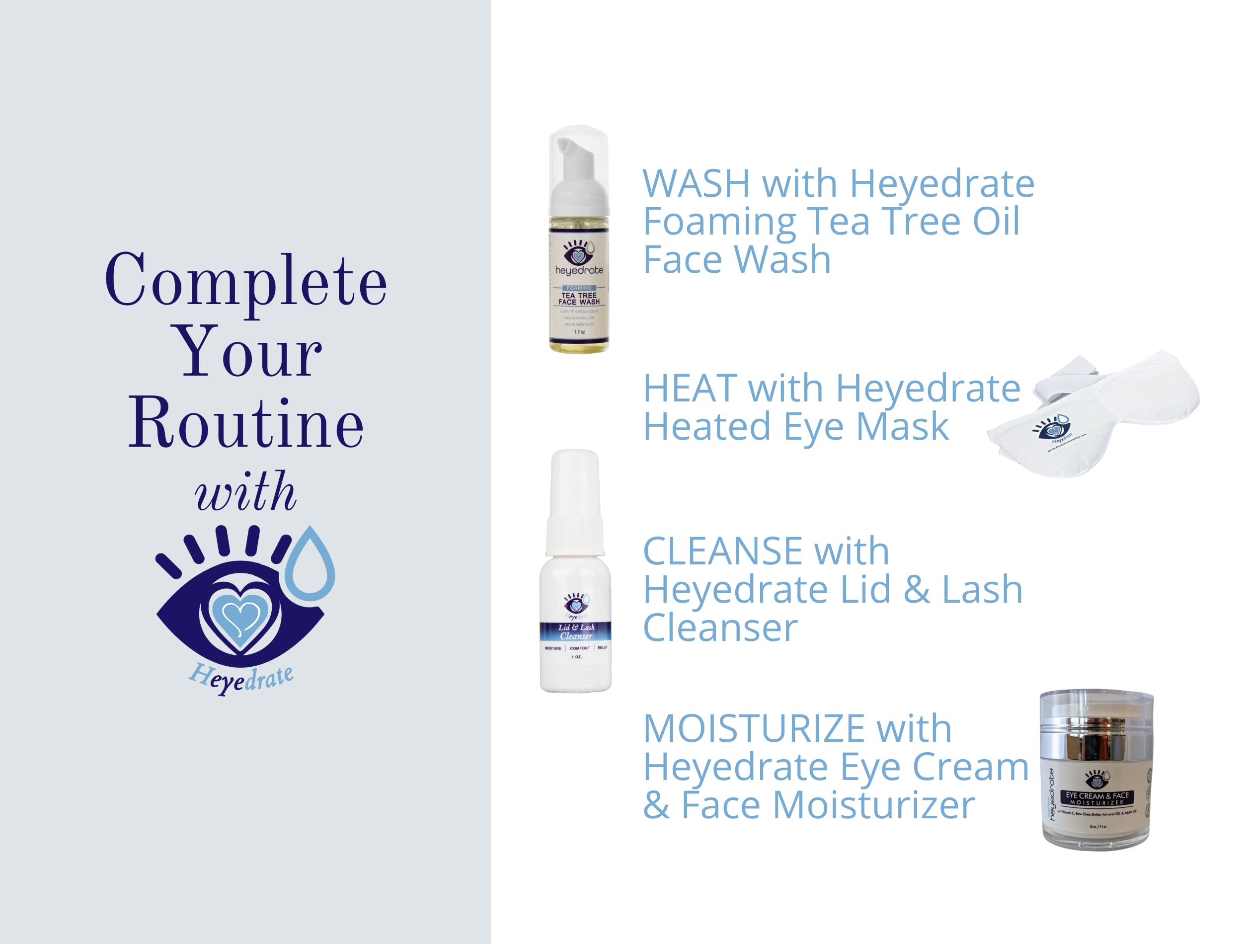 Heyedrate heated eye mask refrigerator-safe for refreshing cold relief