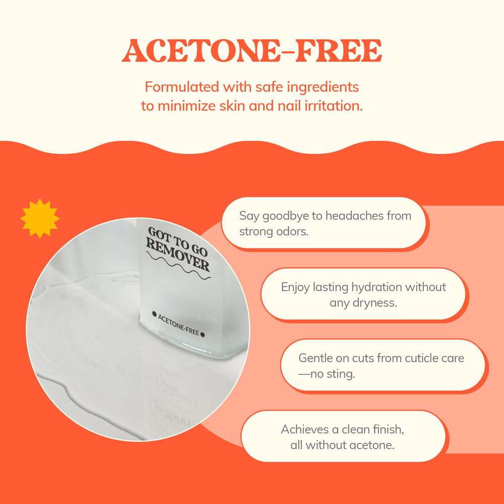 Heyhae Got To Go Remover moisturizing skin after removal captures soft, refreshed nails.