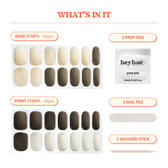 Heyhae semi cured gel nail strips sun-cure idea closeup highlights natural daylight curing.