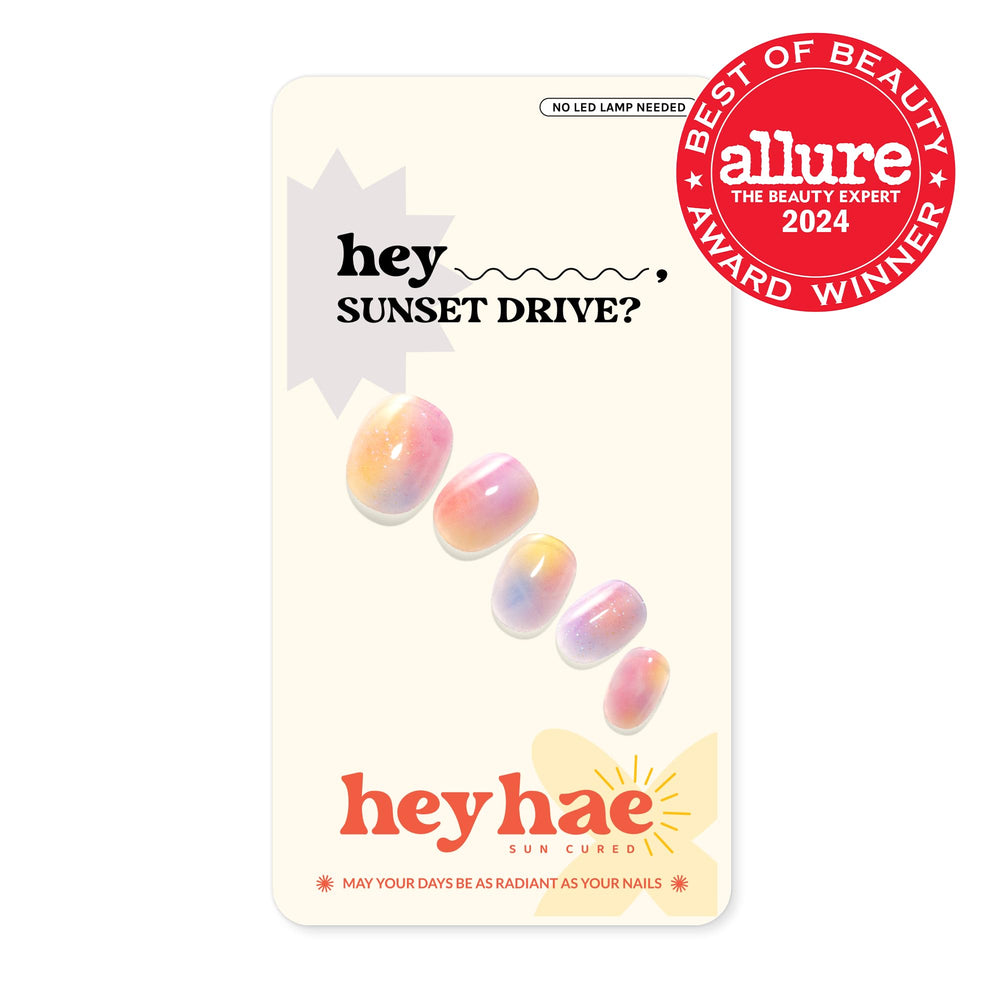 Heyhae semi-cured nail strips sunlight cure glitter offer fast, UV-free color with gentle shimmer.