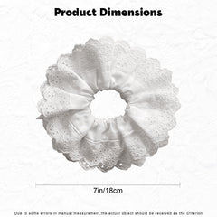 Heyiminy white scrunchie satin texture provides gentle, hair-friendly hold for daily wear.