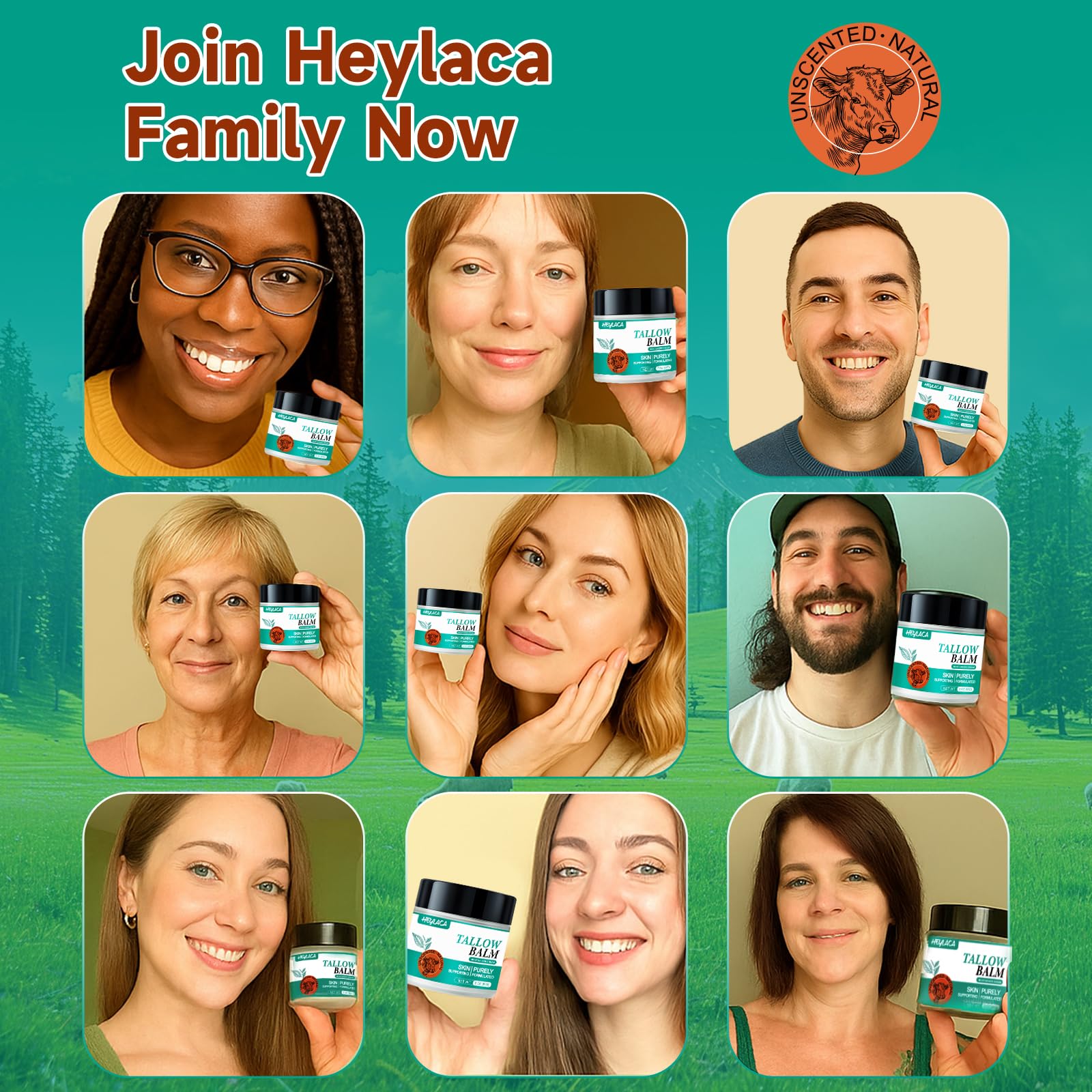 Heylaca Grass-fed Beef Tallow ingredients showcase nourishing base
