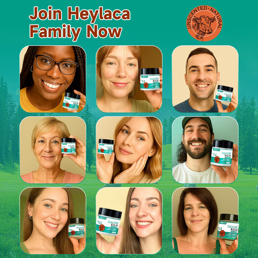 Heylaca Grass-fed Beef Tallow ingredients showcase nourishing base