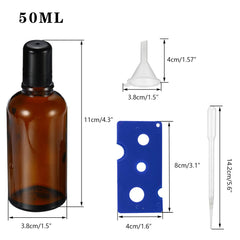 Heyleayar amber glass bottle top view with UV protection
