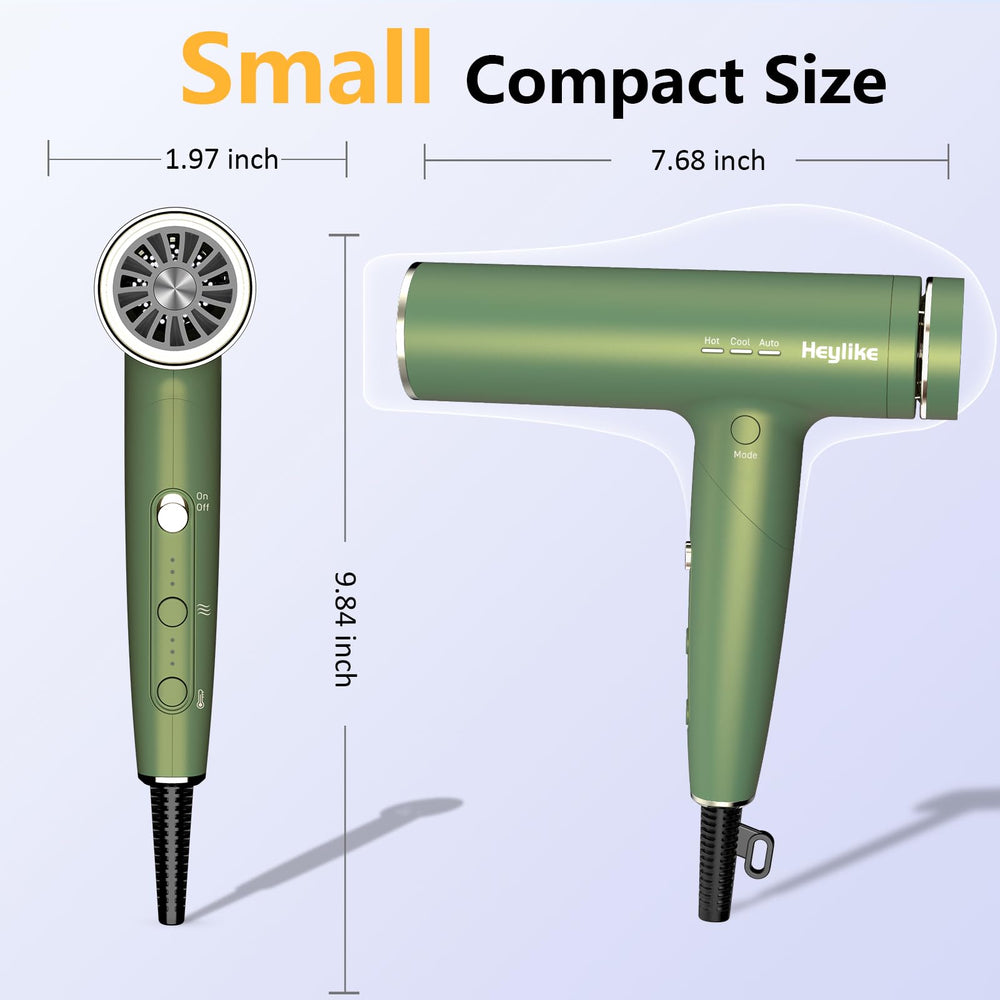 Heylike thermo-control with three temps and speeds for versatile care.