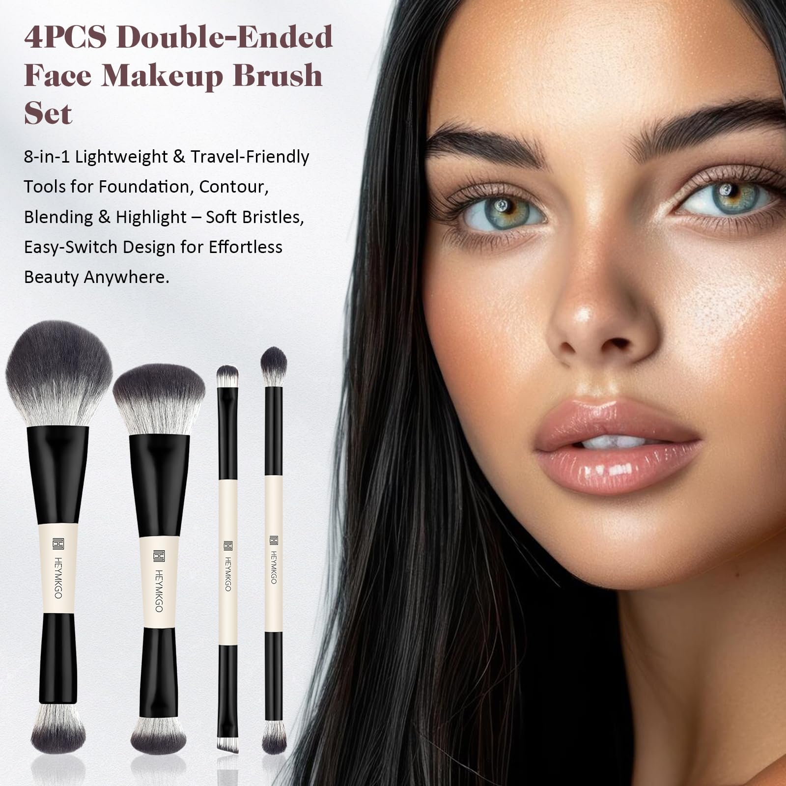 HEYMKGO eyeshadow blending brush enables precise blending and defined lids
