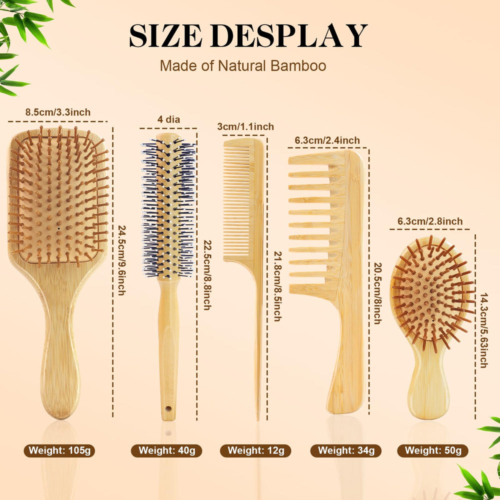 HEYMKGO rat-tail bamboo comb for precise parting and styling