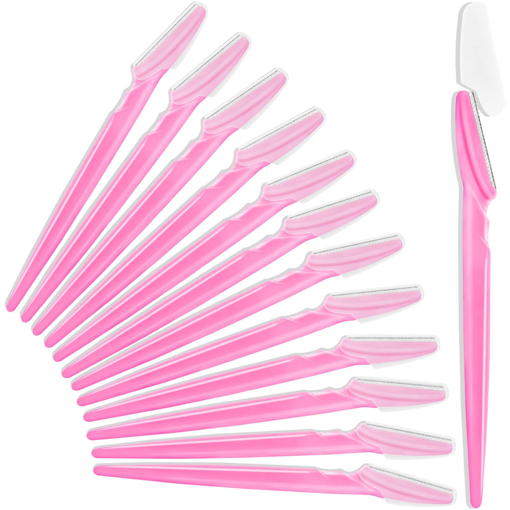 HFATMOS 12pcs eyebrow razors pack for facial hair removal and dermaplaning