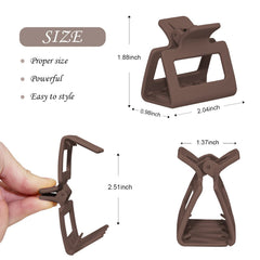 HFLYJPYW small claw clip beige matte holds fine hair firmly for daily wear