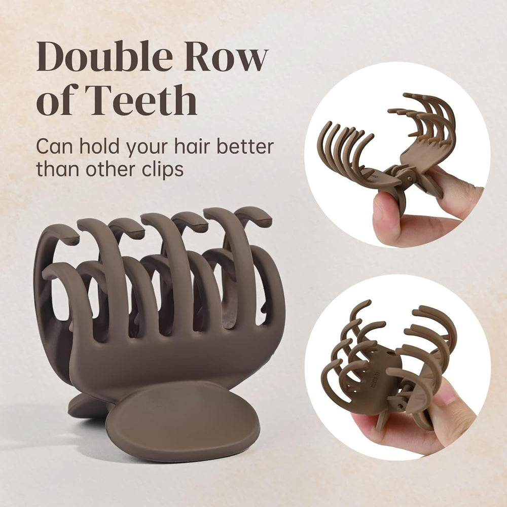 HFLYJPYW dark brown clip doubles as versatile styling for work or weekend