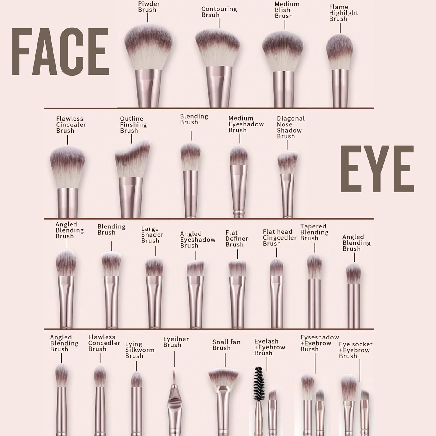 HGHDBT foundation brush delivers even coverage for natural-looking complexion.