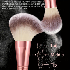 HGHDBT pink bristle close-up shows dense synthetic bristles for soft application
