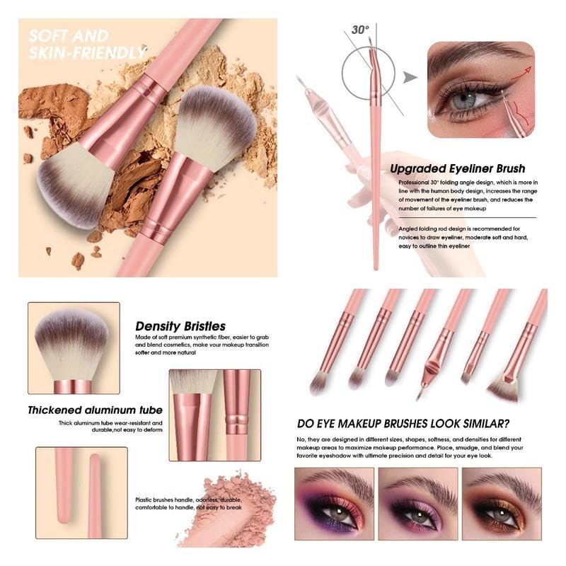 HGHDBT pink concealer brush precise application for smoothing minor imperfections