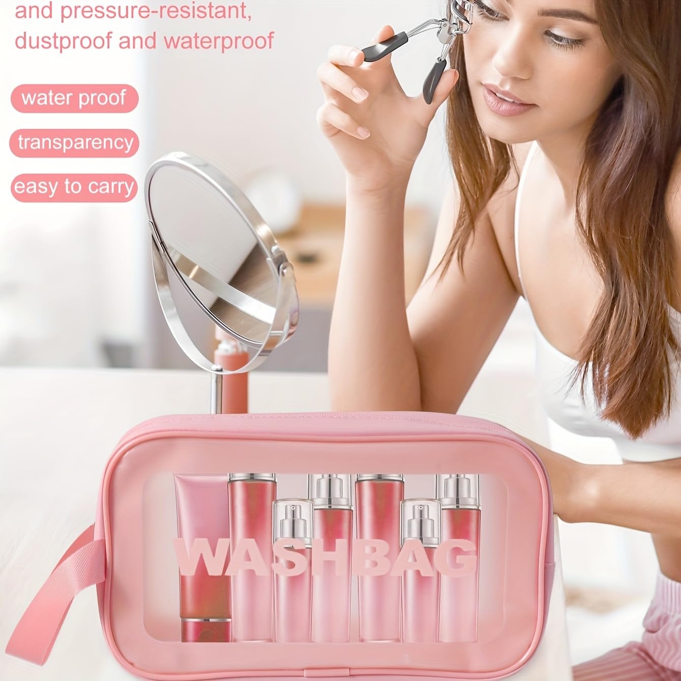HGHDBT pink concealer brush with soft bristles for precise application