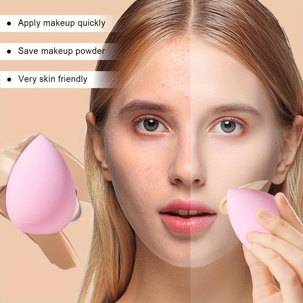 HGHDBT pink ergonomic handle brush during makeup session