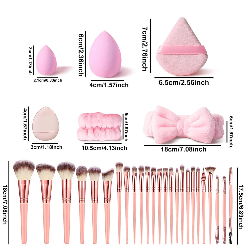 HGHDBT pink eye brush set detail for defined daytime looks