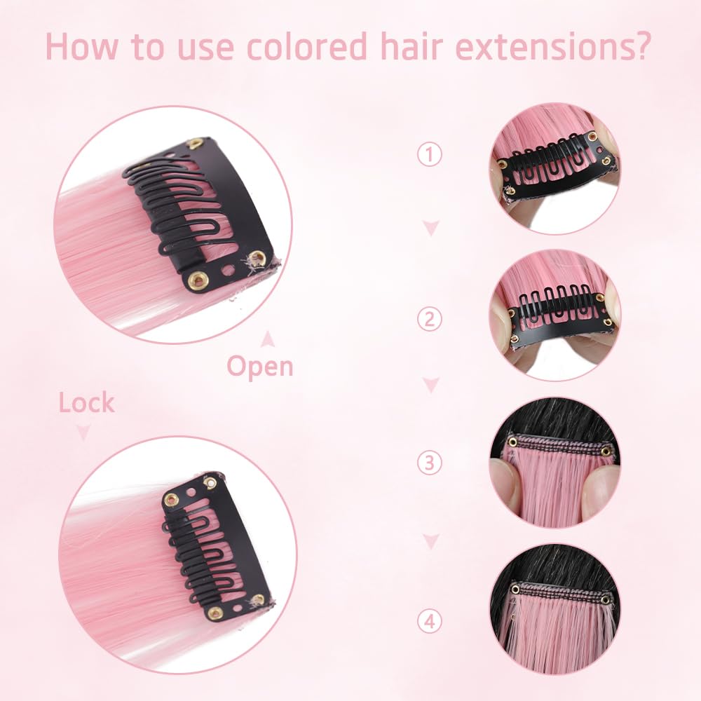 HH FASHION 20-inch straight extension highlights length and shine.