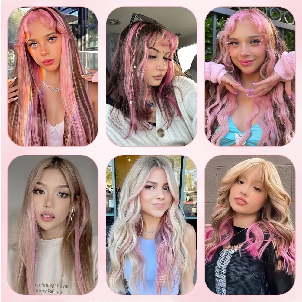 HH FASHION bright color collection clip-in enables bold festival-ready styles.