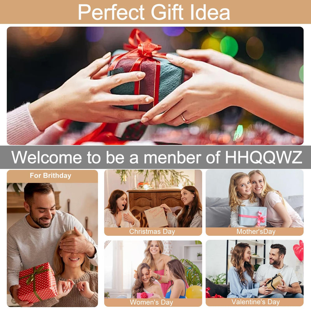HHQQWZ makeup bag gift-ready packaging for holidays.