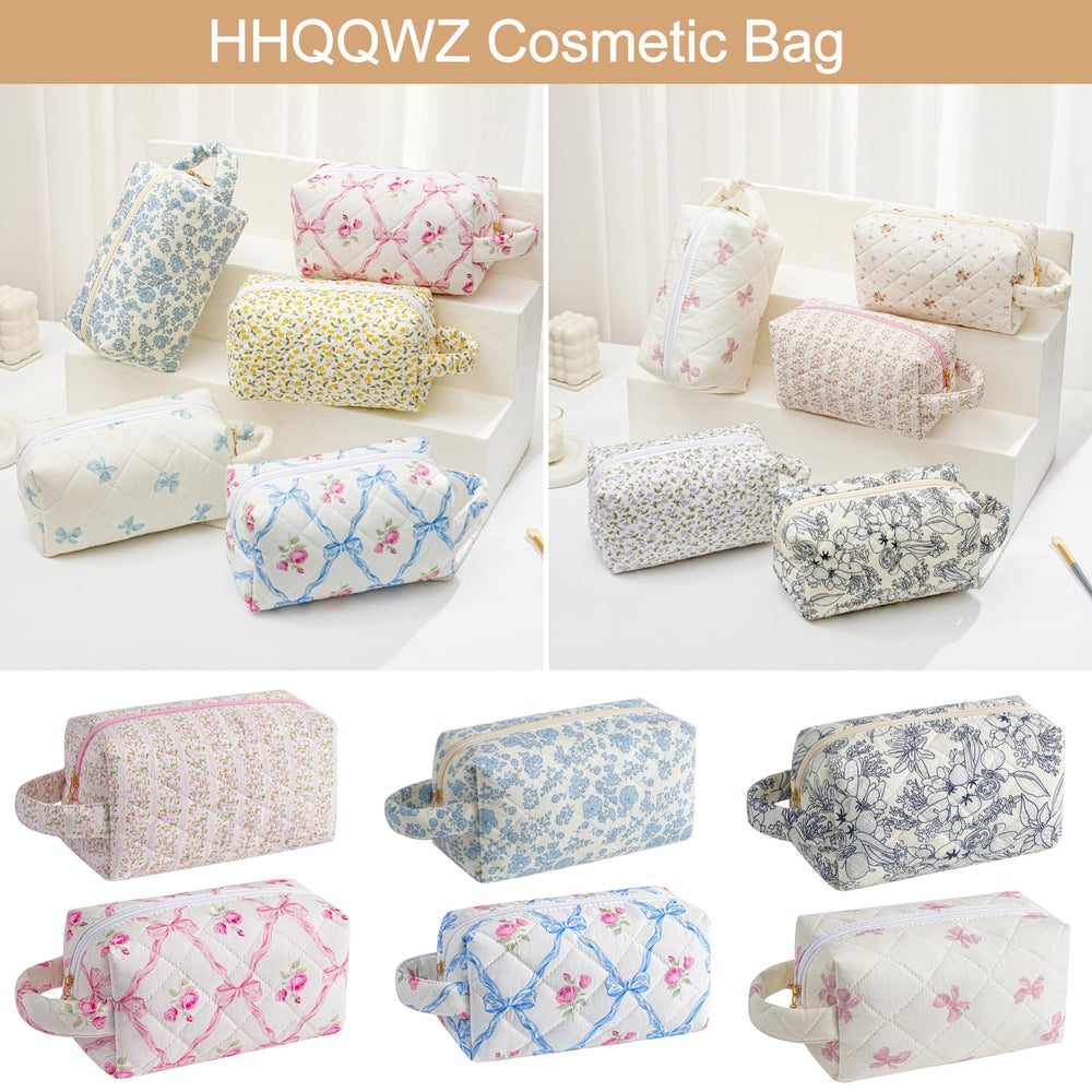 HHQQWZ makeup bag handle top provides easy portability during travel.