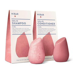 HiBAR curl shampoo bar closeup emphasizes cleansing power for bouncy curls and shine