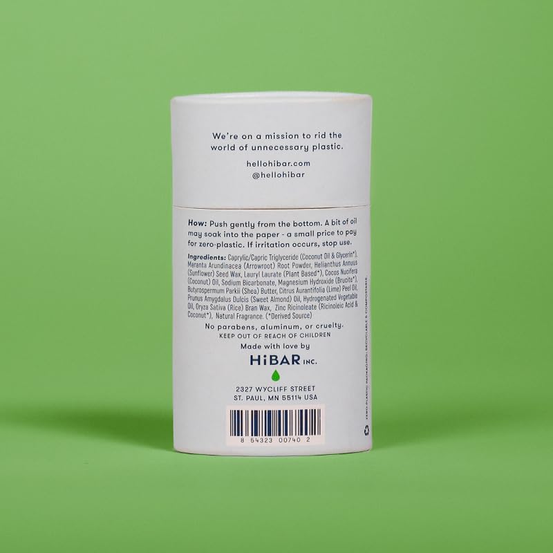 HiBAR 3-pack packaging highlights plastic-free design for on-the-go freshness.