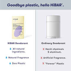 HIBAR Lavender & Jasmine 3-pack packaging reduces plastic waste