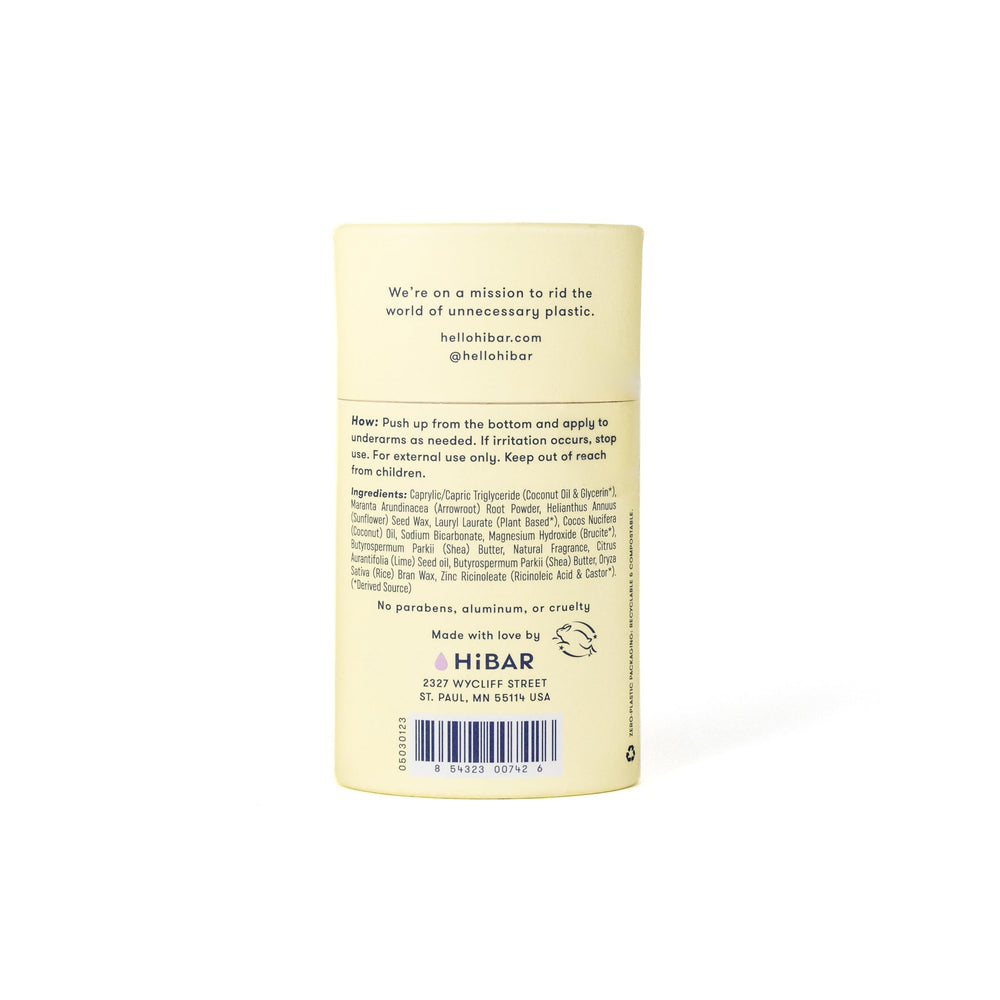 HIBAR lavender & jasmine vegan, aluminum-free deodorant for sensitive skin