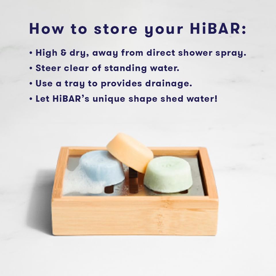 HIBAR Maintain shampoo bar close-up with honey infusion supports regular use on straight or wavy hair.