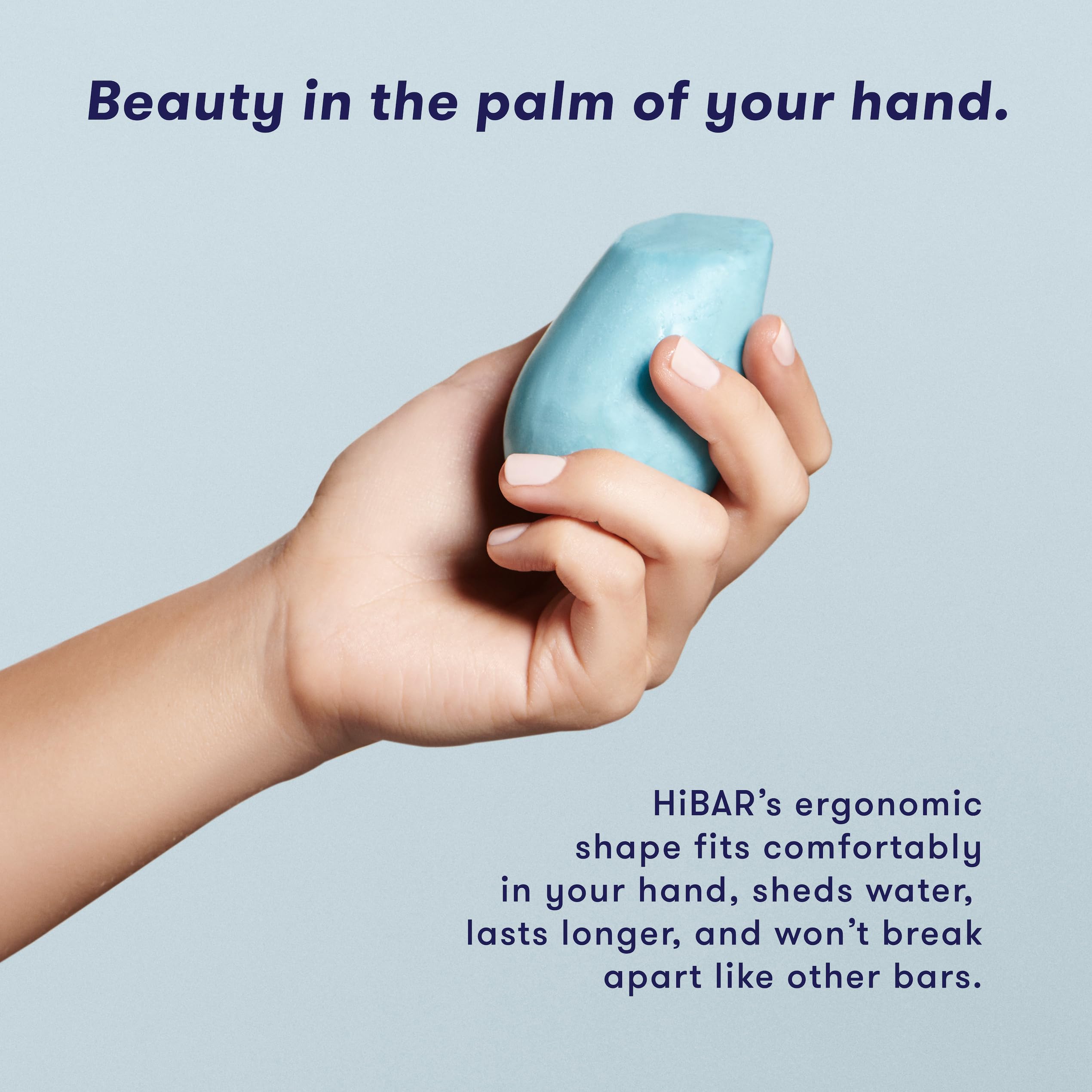HIBAR Moisturize Conditioner Bar vegan-certified product highlights ethical beauty.