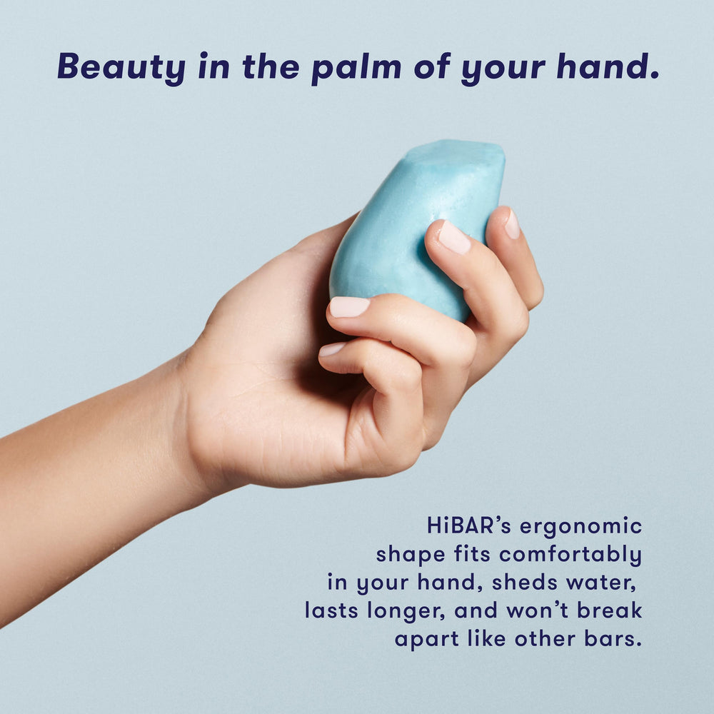 HIBAR Moisturize Conditioner Bar vegan-certified product highlights ethical beauty.