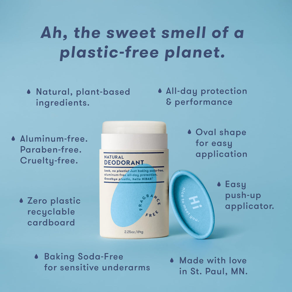 HIBAR Sensitive Deodorant travel-size three-pack enables on-the-go freshness anywhere.
