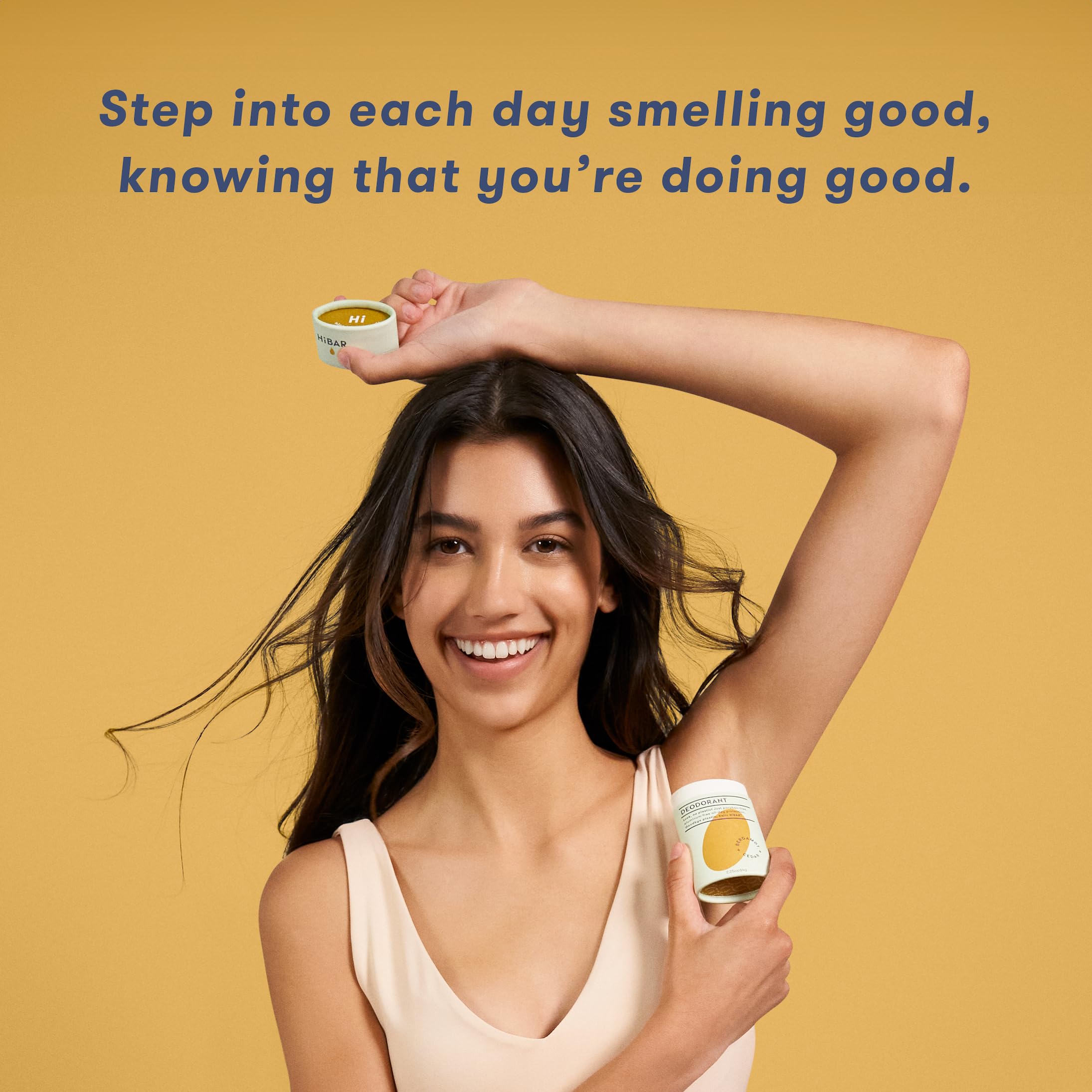 HIBAR shea butter and rice bran for creamy glide.