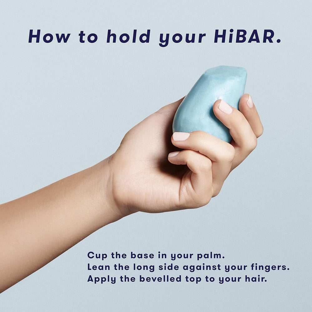 HIBAR Soothe application on wet hair demonstrates easy, mess-free usage.